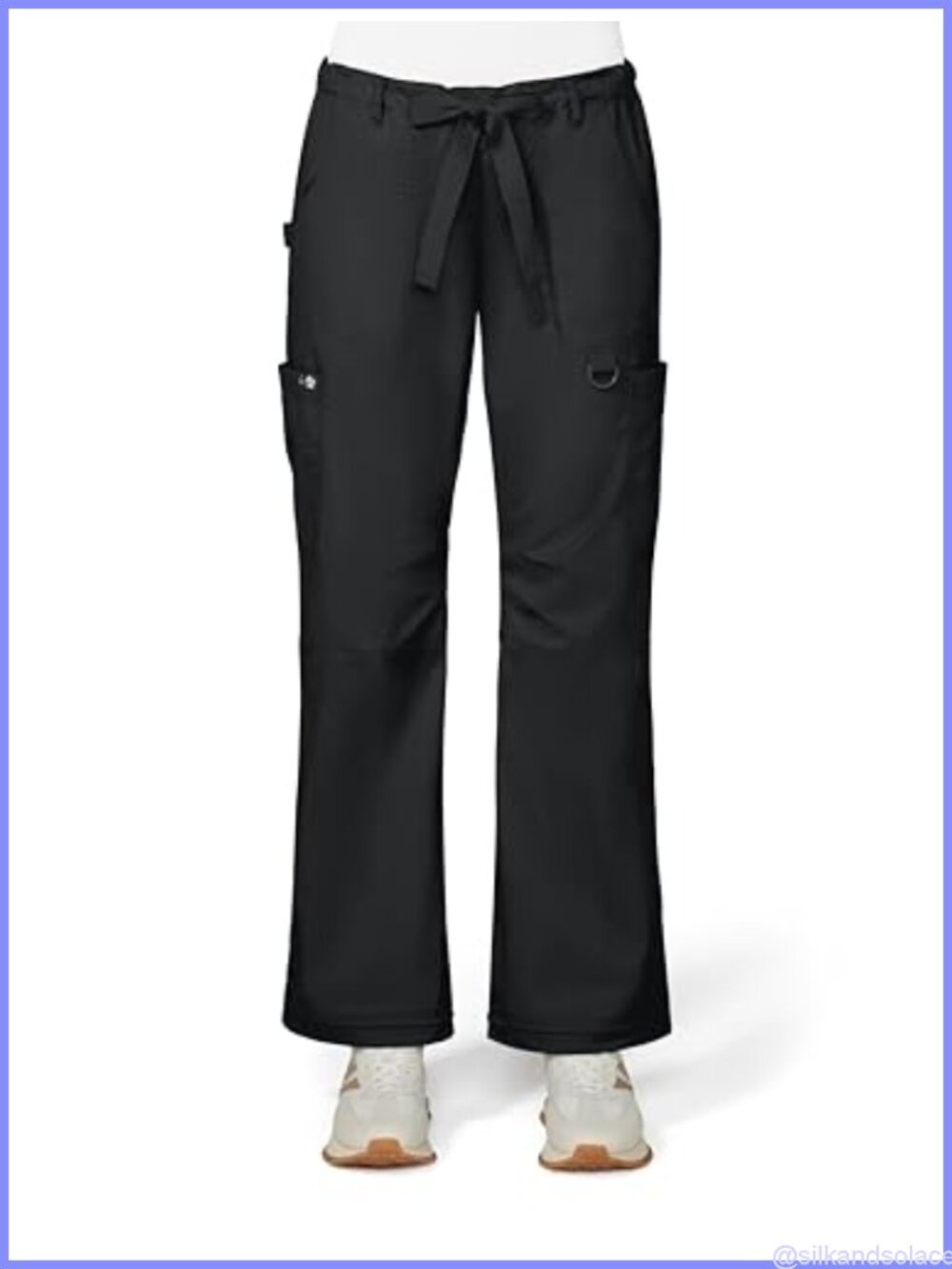 KOI Scrubs Women's Lindsey Low Rise Drawstring Cargo Scrub Pants 55% Cotton 45%